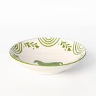 Green Horse Salad Serving Bowl - Pomegranate