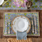 Cactus Flower Teal & Green Placemat | Set of 4 - Pomegranate
