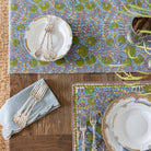 Cactus Flower Teal & Green Table Runner - Pomegranate