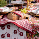 Pomegranate Crewel Burgundy Table Runner - Pomegranate