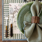 Floral & Berries Sage & Taupe Placemat | Set of 4 - Pomegranate
