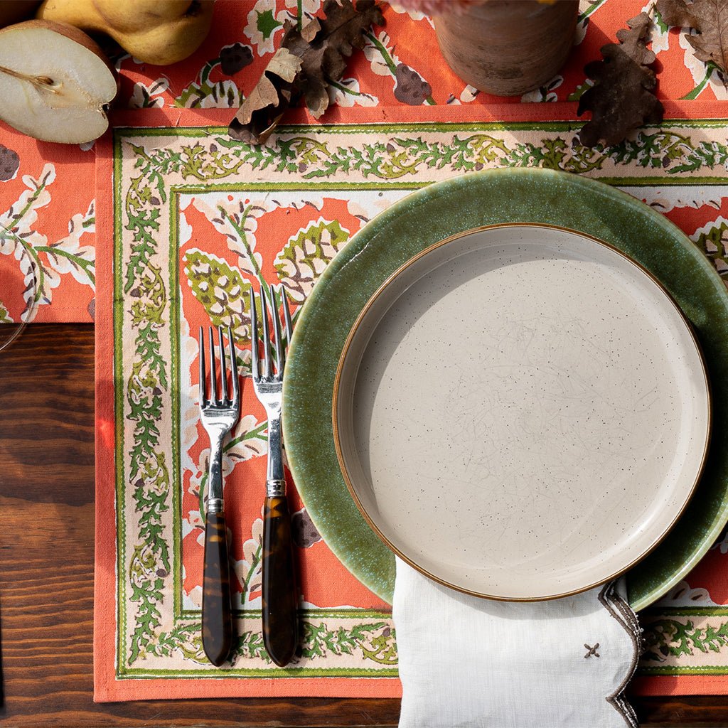 Harvest Pinecone Placemat | Set of 4 - Pomegranate