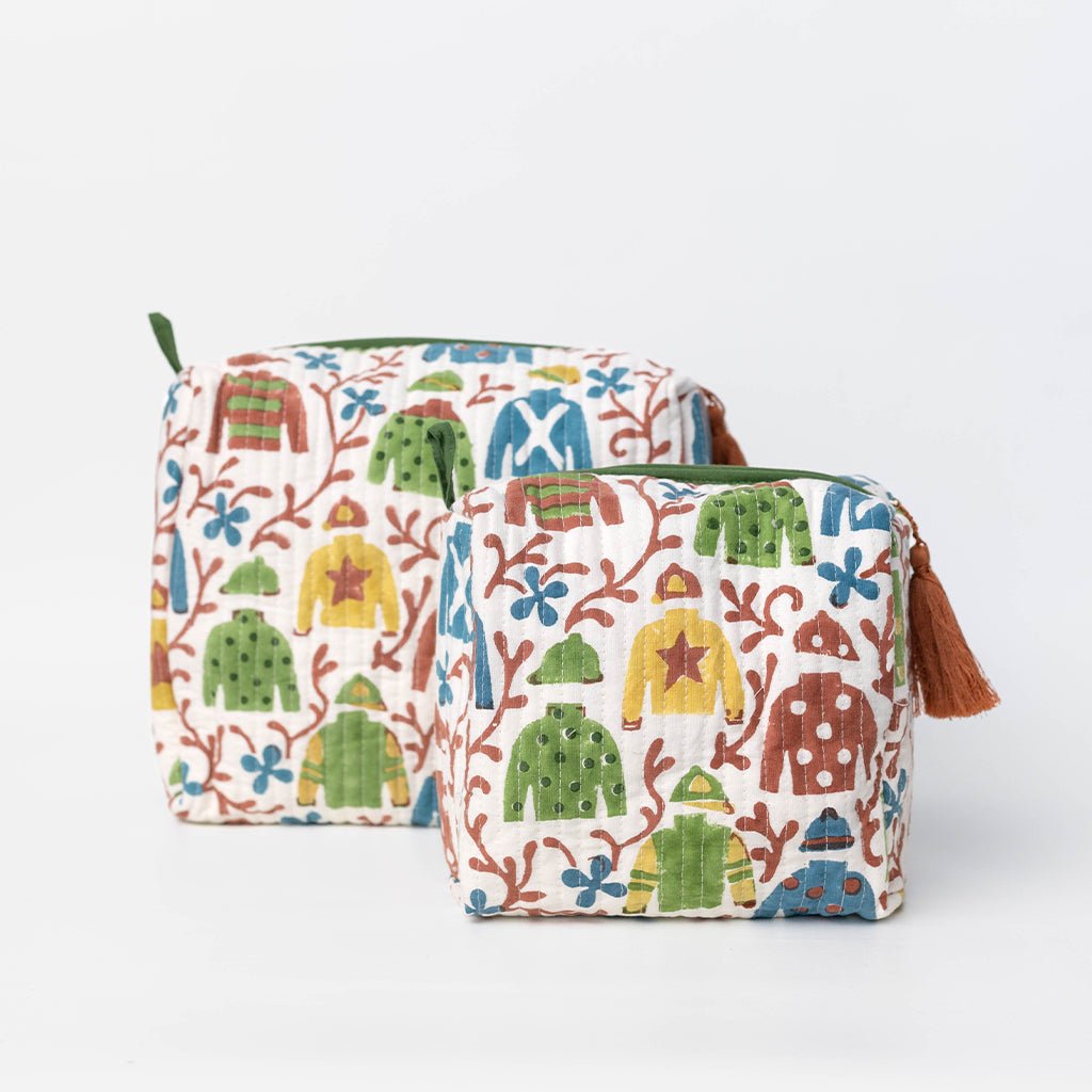 Jockey & Vine Large Cosmetic Bag - Pomegranate