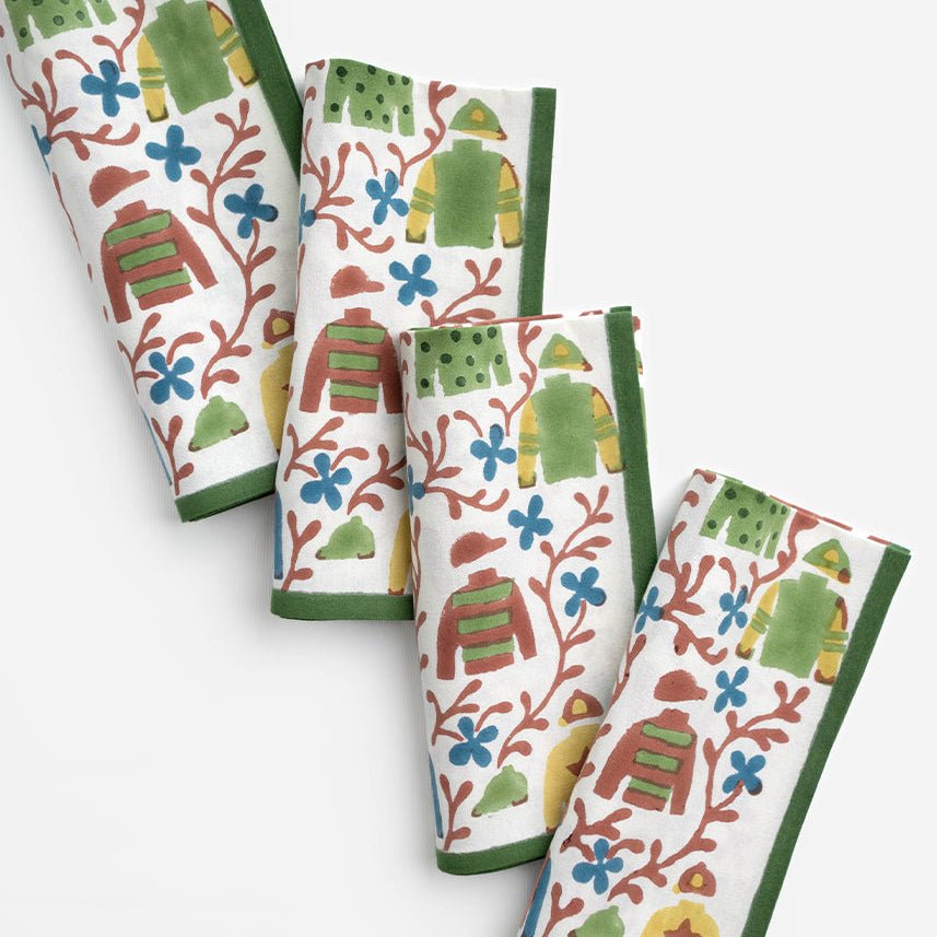 Jockey & Vine Napkin | Set of 4 - Pomegranate