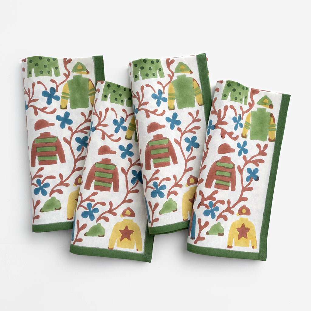 Jockey & Vine Napkin | Set of 4 - Pomegranate