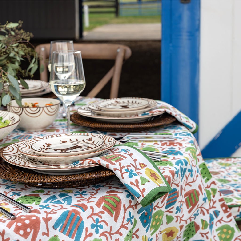 Jockey & Vine Tablecloth - Pomegranate