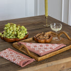 India Hicks Home Joker's Rosette Coral Napkin | Set of 4 - Pomegranate