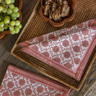 India Hicks Home Joker's Rosette Coral Napkin | Set of 4 - Pomegranate