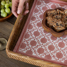 India Hicks Home Joker's Rosette Coral Placemat | Set of 4 - Pomegranate