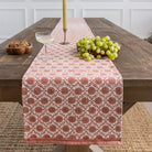 India Hicks Home Joker's Rosette Coral Table Runner - Pomegranate