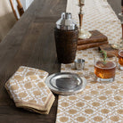 India Hicks Home Joker's Rosette Dark Sand Napkin | Set of 4 - Pomegranate