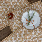 India Hicks Home Joker's Rosette Dark Sand Placemat | Set of 4 - Pomegranate