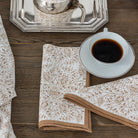 India Hicks Home King's Lace Dark Sand Napkin | Set of 4 - Pomegranate
