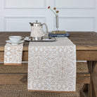 India Hicks Home King's Lace Dark Sand Table Runner - Pomegranate