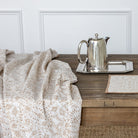 India Hicks Home King's Lace Dark Sand Tablecloth - Pomegranate