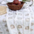 Pomegranate Crewel Natural Table Runner - Pomegranate
