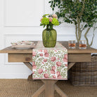 Pomegranate Vine Moss & Mauve Table Runner - Pomegranate