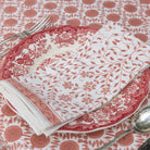 India Hicks Home Queen's Bloom Coral Napkin | Set of 4 - Pomegranate