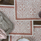 India Hicks Home Queen's Bloom Coral Placemat | Set of 4 - Pomegranate