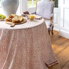 India Hicks Home Queen's Bloom Coral Tablecloth - Pomegranate