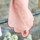 Scalloped Buti Rose & Berry Napkin | Set of 4 - Pomegranate