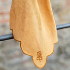 Scalloped Buti Ochre & Straw Napkin | Set of 4 - Pomegranate