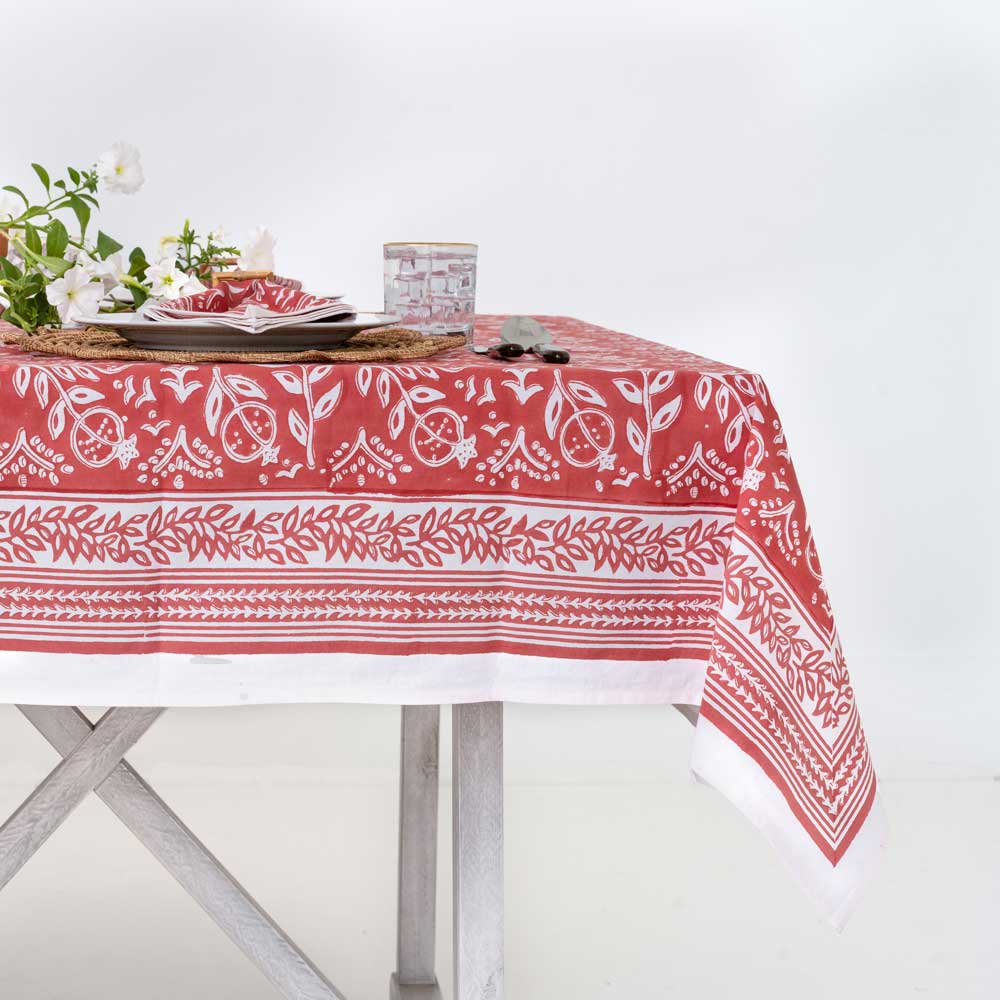 Side details of tablecloth. 