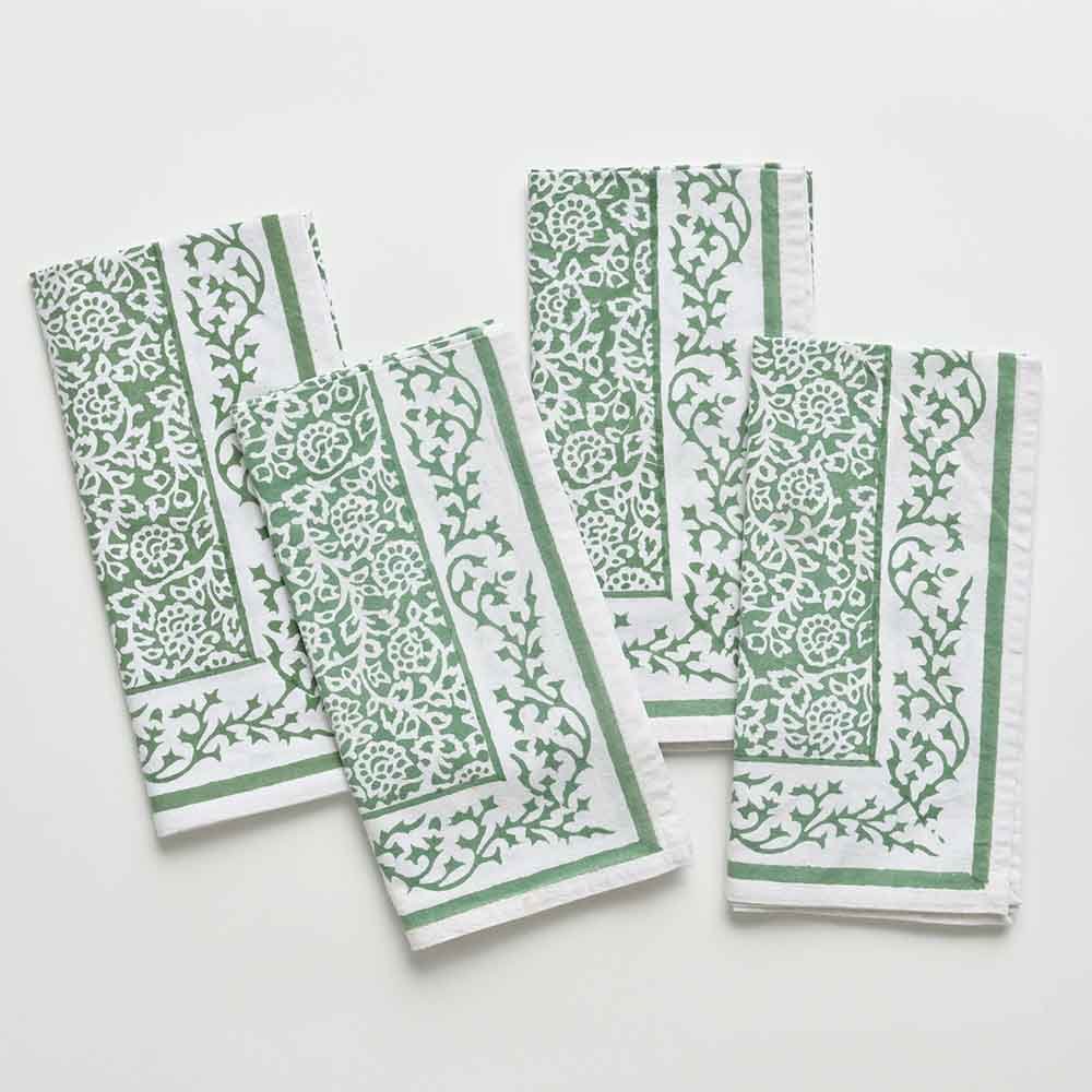 Tapestry Green Napkin | Set of 4