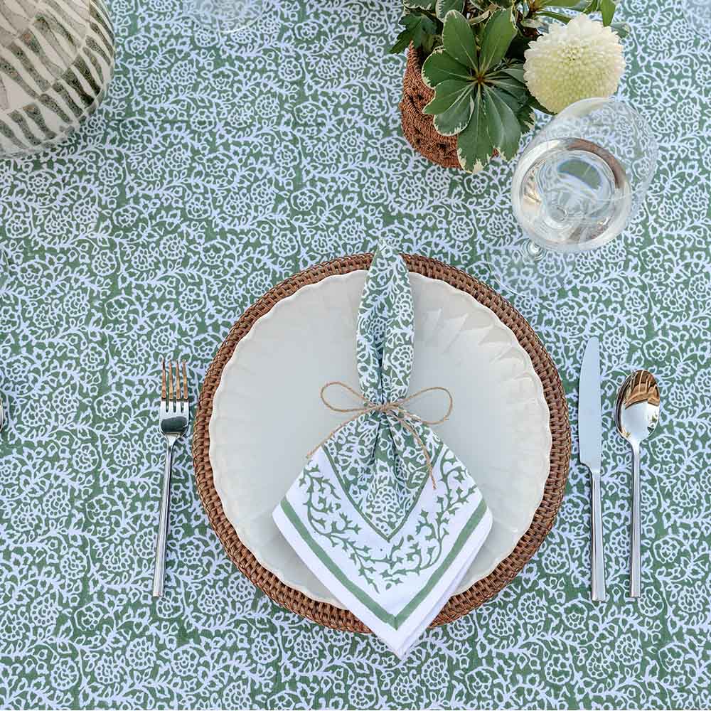 Tapestry Green Napkin | Set of 4