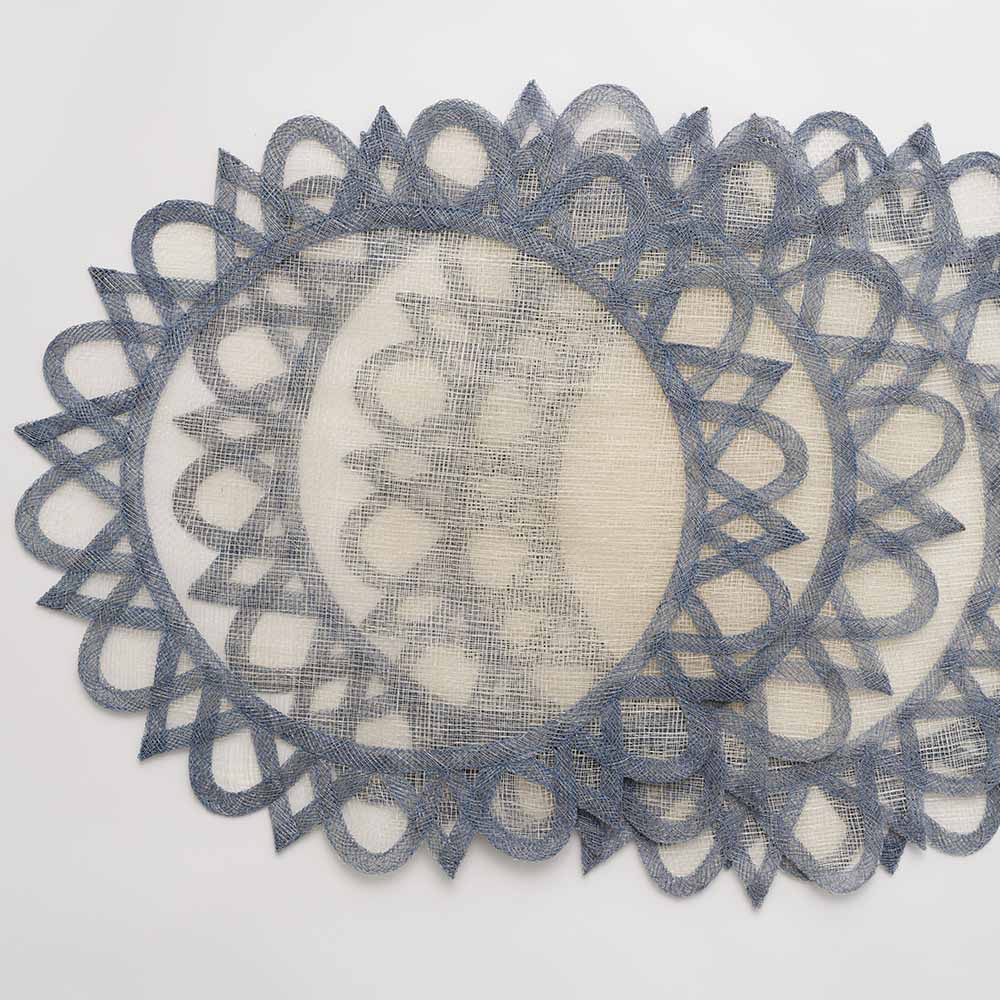 Light blue natural fiber placemats | Set 4