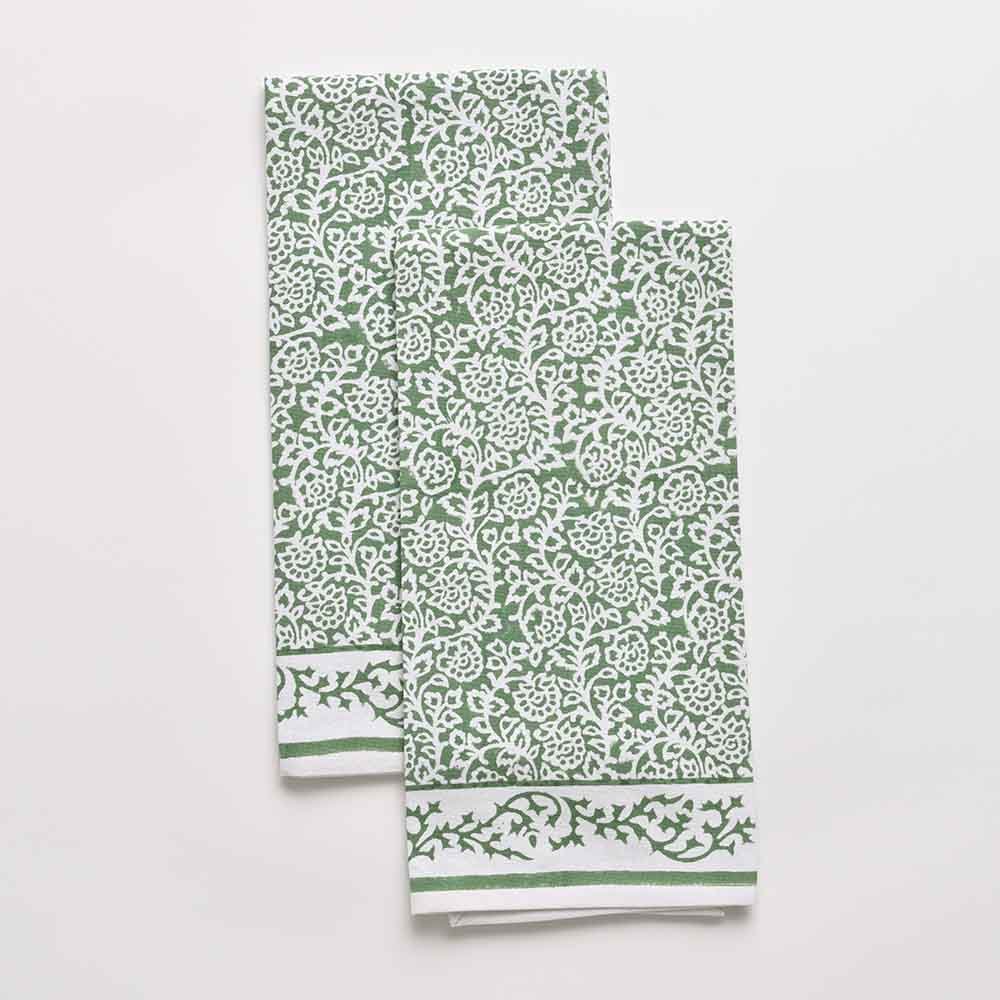 Tapestry Green Tea Towels