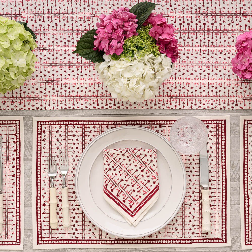 India Hicks Home Palm Avenue Blush Placemat | Set of 4