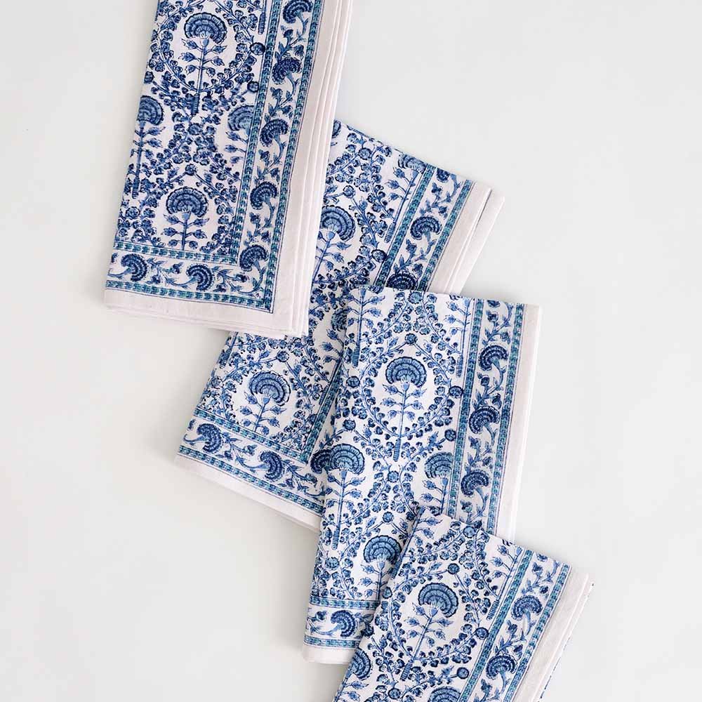 Block printed cloth napkins - Pomegranate Inc.