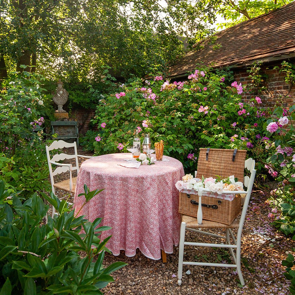 India Hicks Home Seashell Blush Tablecloth Pomegranate Inc.