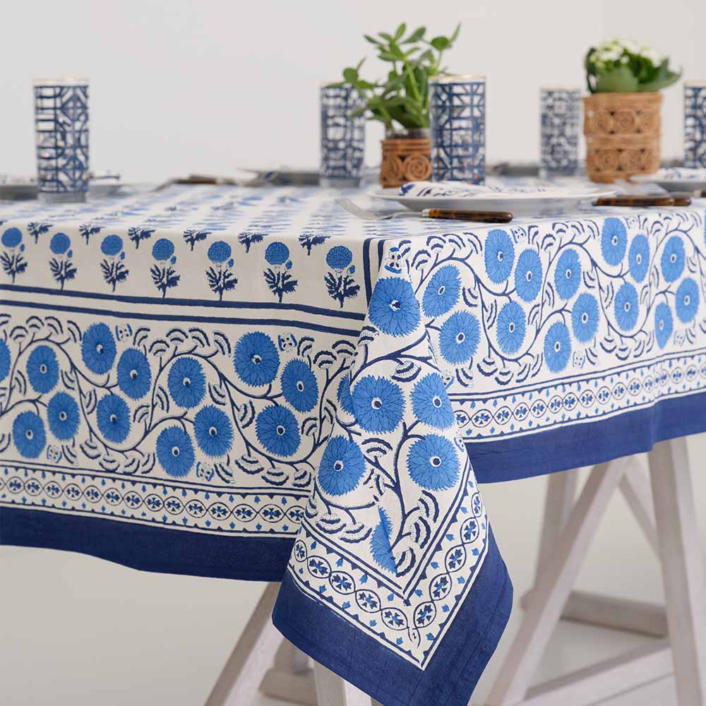 Gaya Cobalt Tablecloth