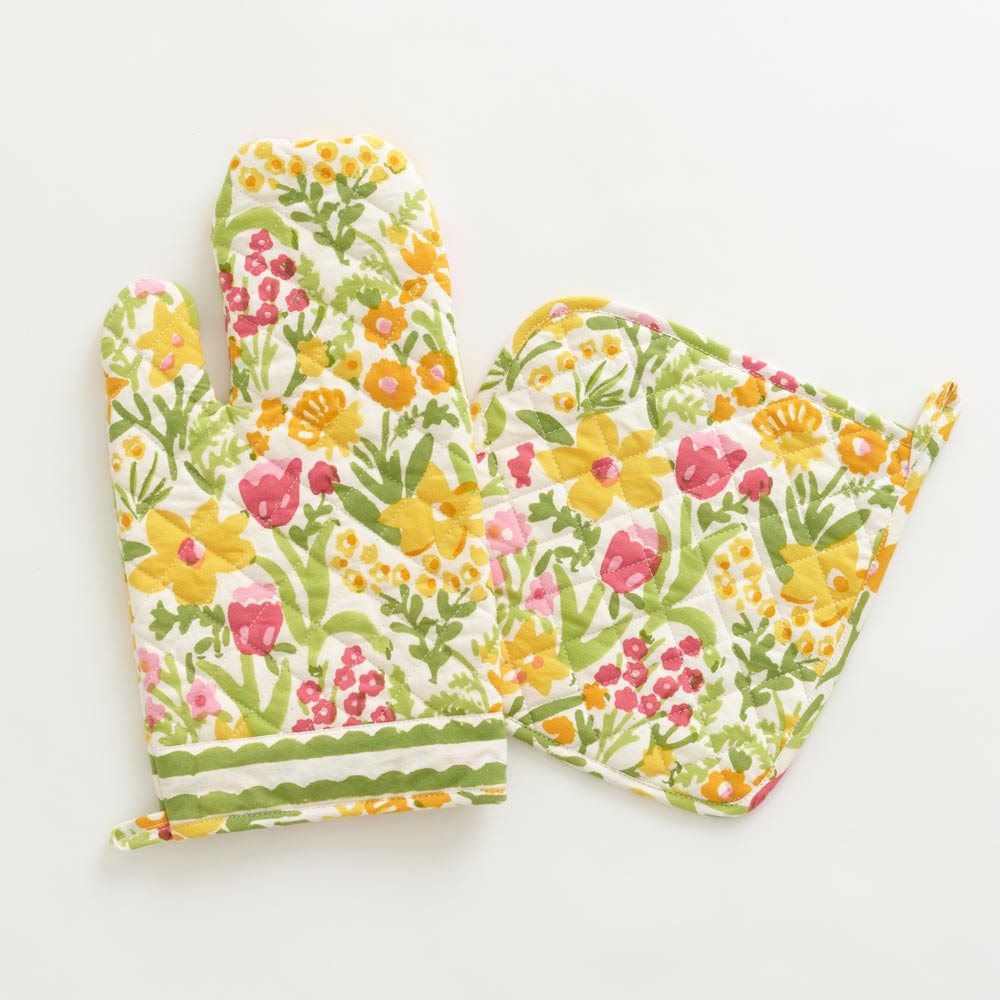 Floral Flower Oven Mitts and Pot Holders Set, Pot Holders for Kitchen, Oven  Mitts Set, Oven Glove, Kitchen Mittens, Oven Mittens, Pot Holder Set