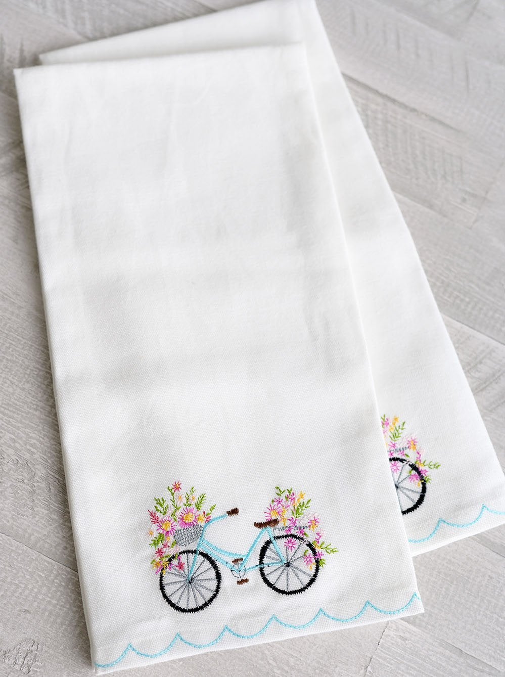 Blossom Bike Tea Towel