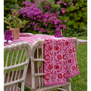 Bohemian Floral Turquoise Tea Towel