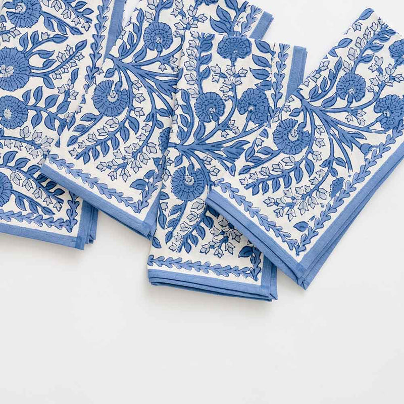 Cactus Flower Blue Napkin Set of 4 Pomegranate Inc.