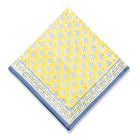 Yellow Pom Napkin in blue and yellow