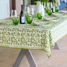 Table set with Spring Ginkgo Napkins.