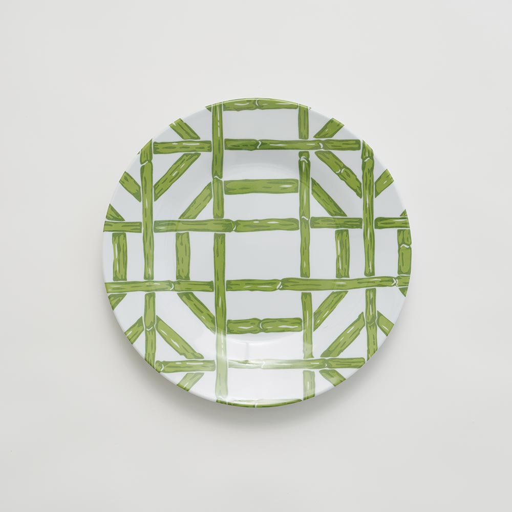 Green Bamboo Melamine Luncheon Plate | Set of 6