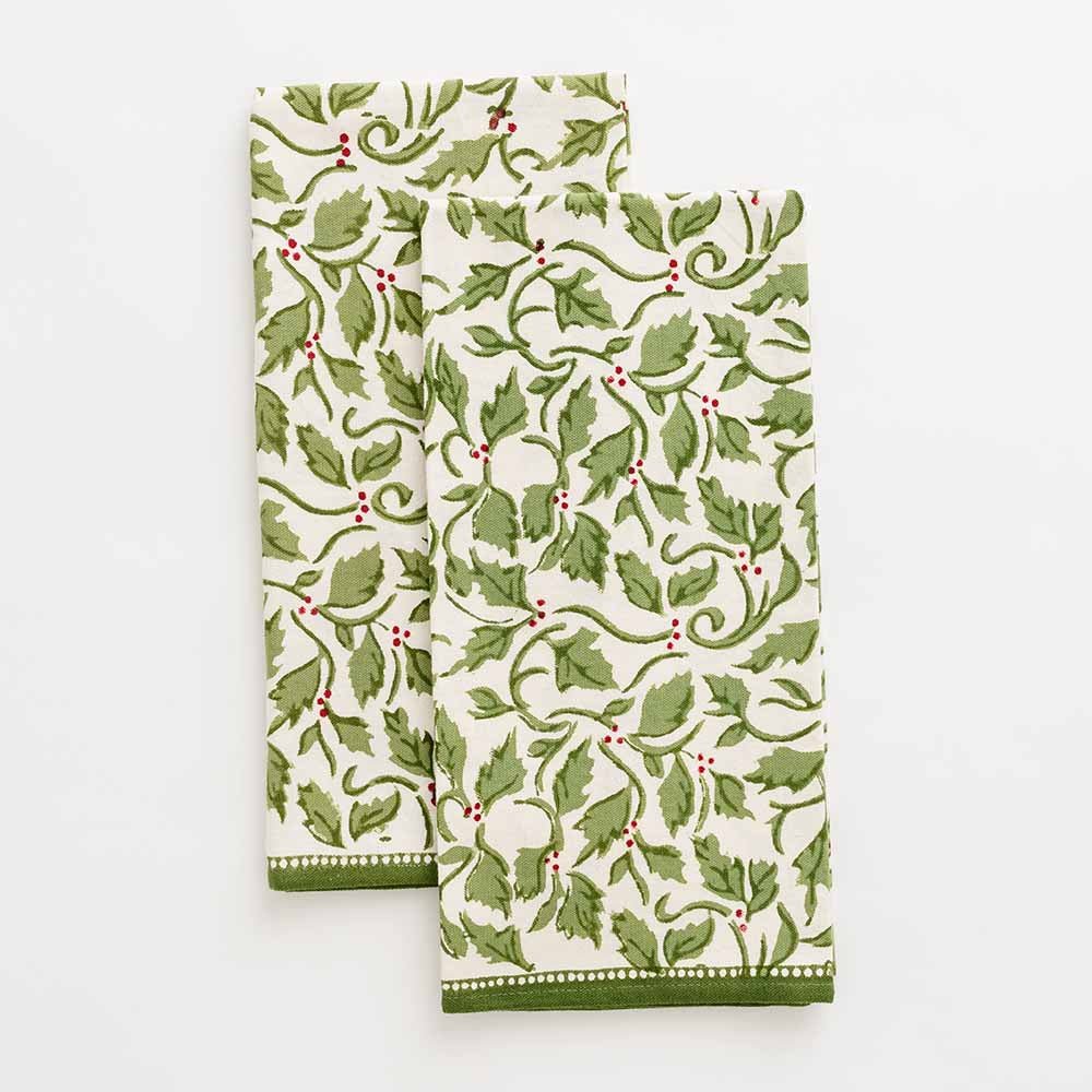 Holly Berry Tea Towels