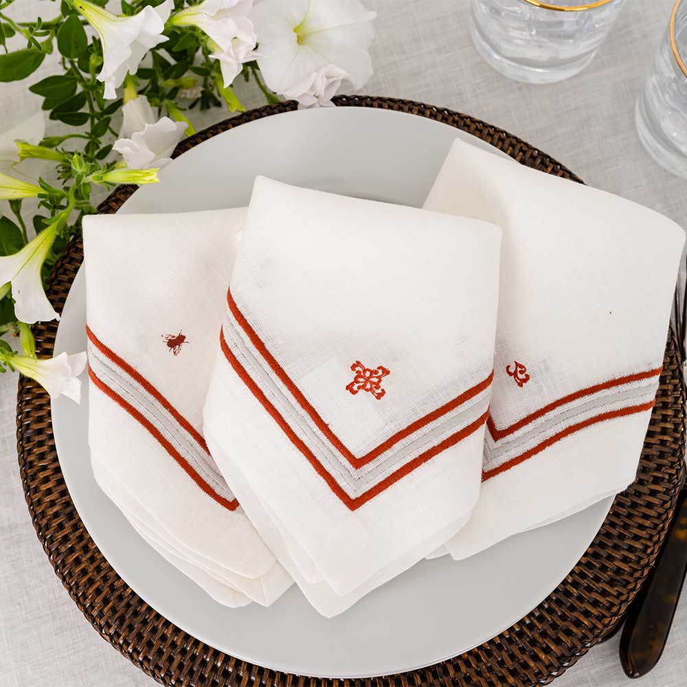 India Hicks Home Fly Linen Napkin | Set of 4-India Hicks Home