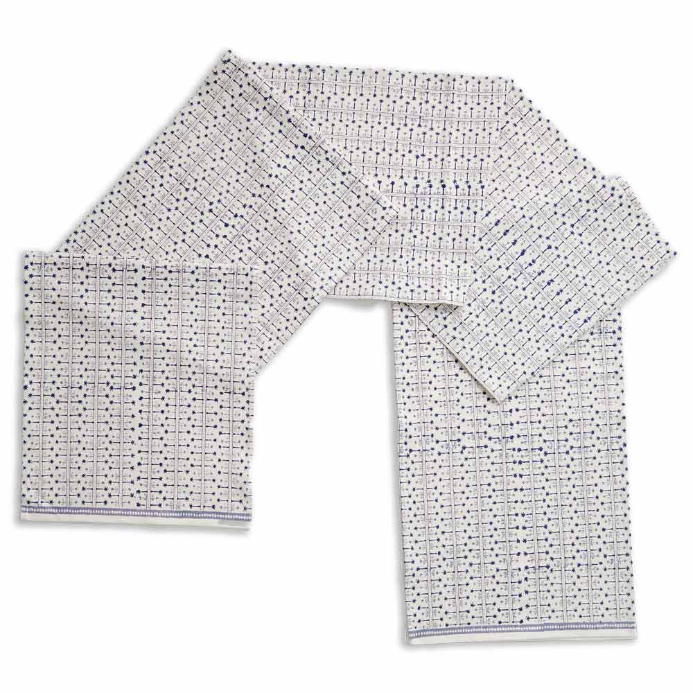 India Hicks Home Palm Avenue Cloud Table Runner folded