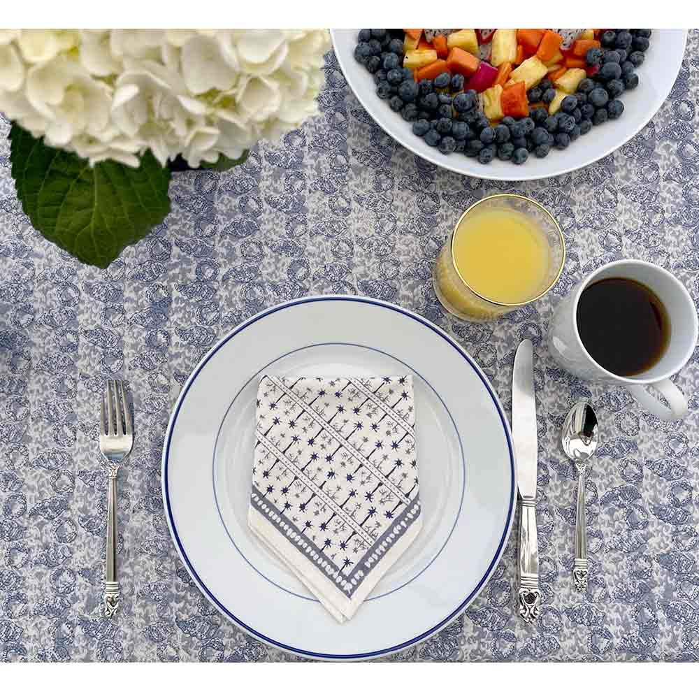 India Hicks Home Pochette Slate Napkin with matching tablecloth