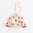 Red Jockey Silk Ornament white with red dots