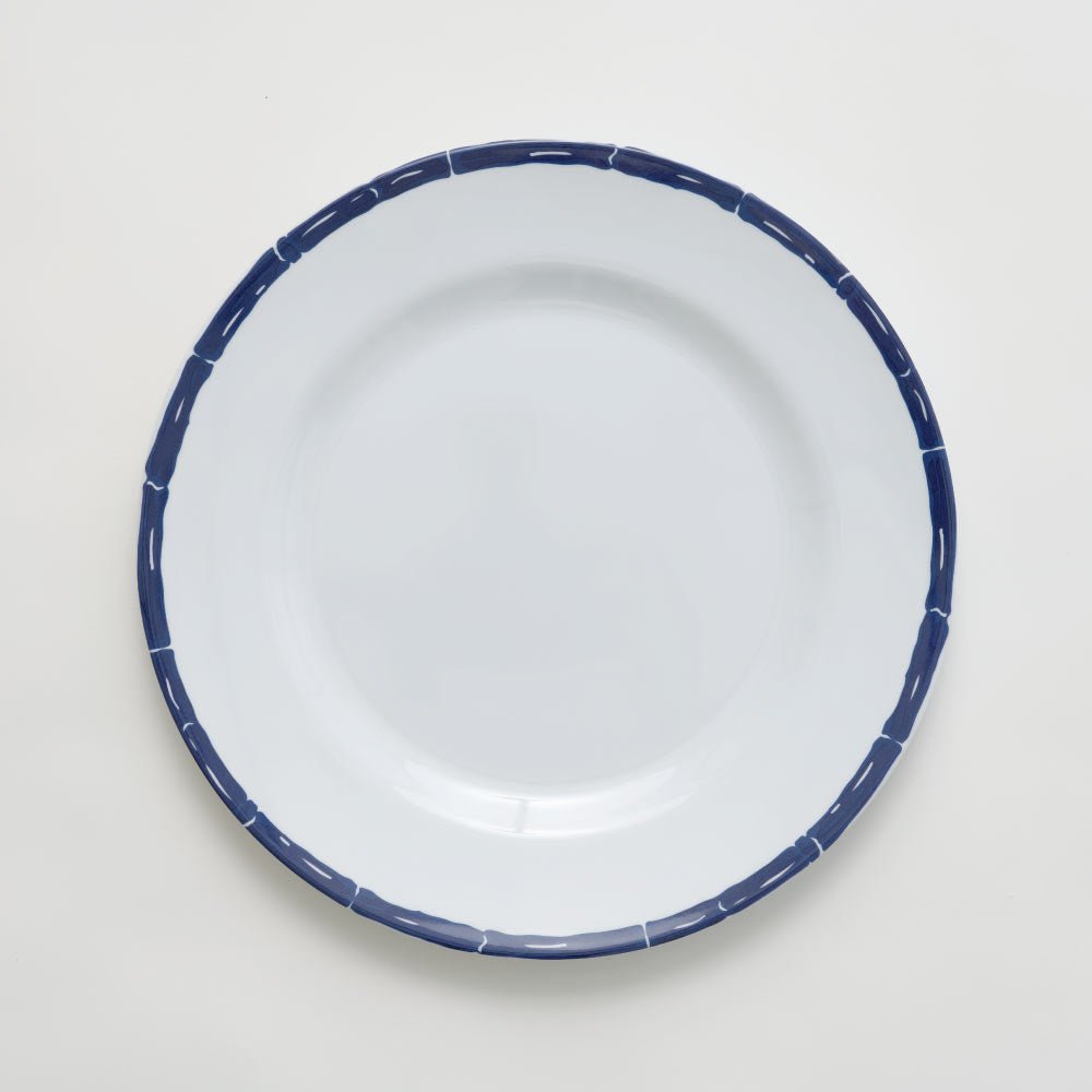 Navy Bamboo Melamine Dinner Plate | Set of 6