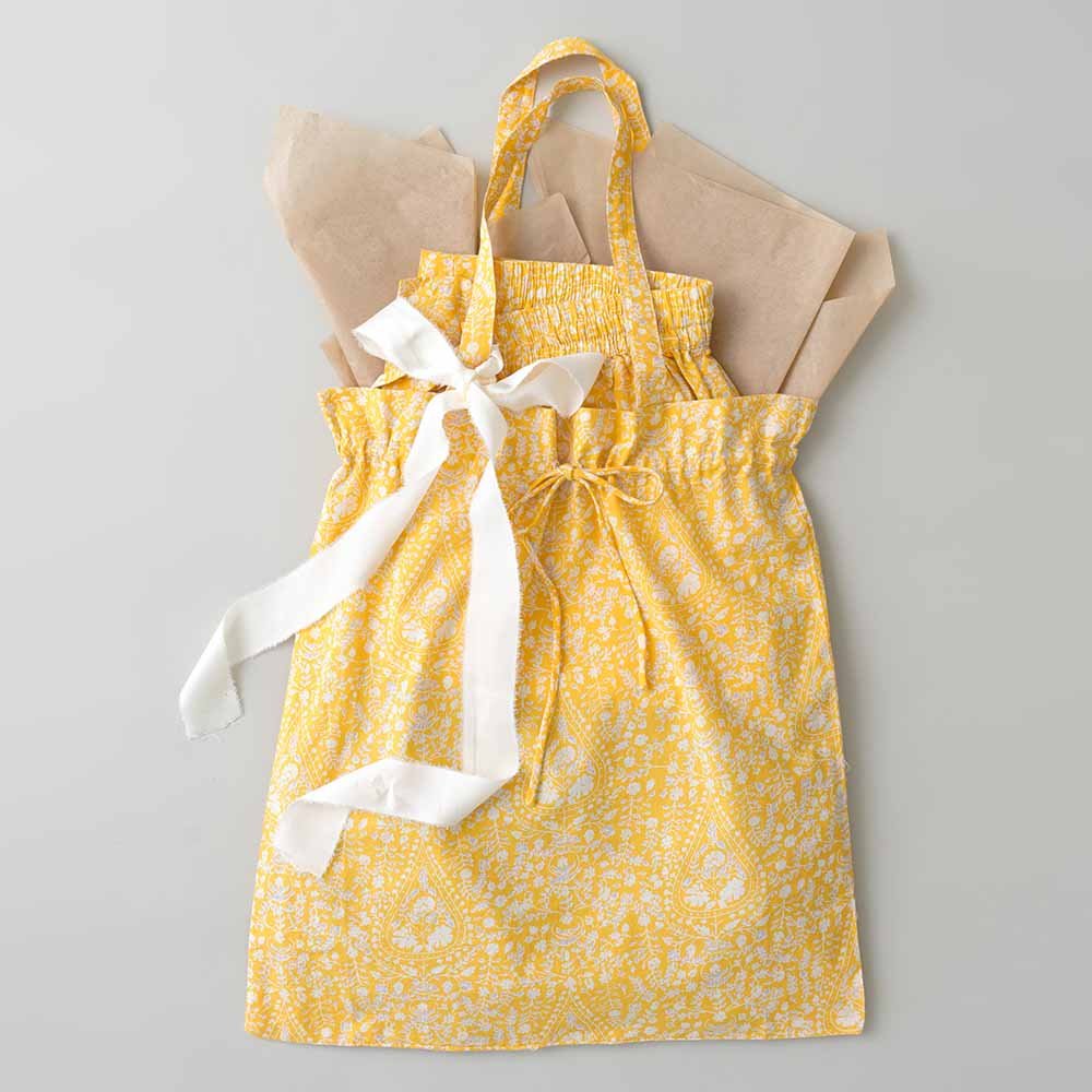 Shopping Tote Bag Yellow Paisley