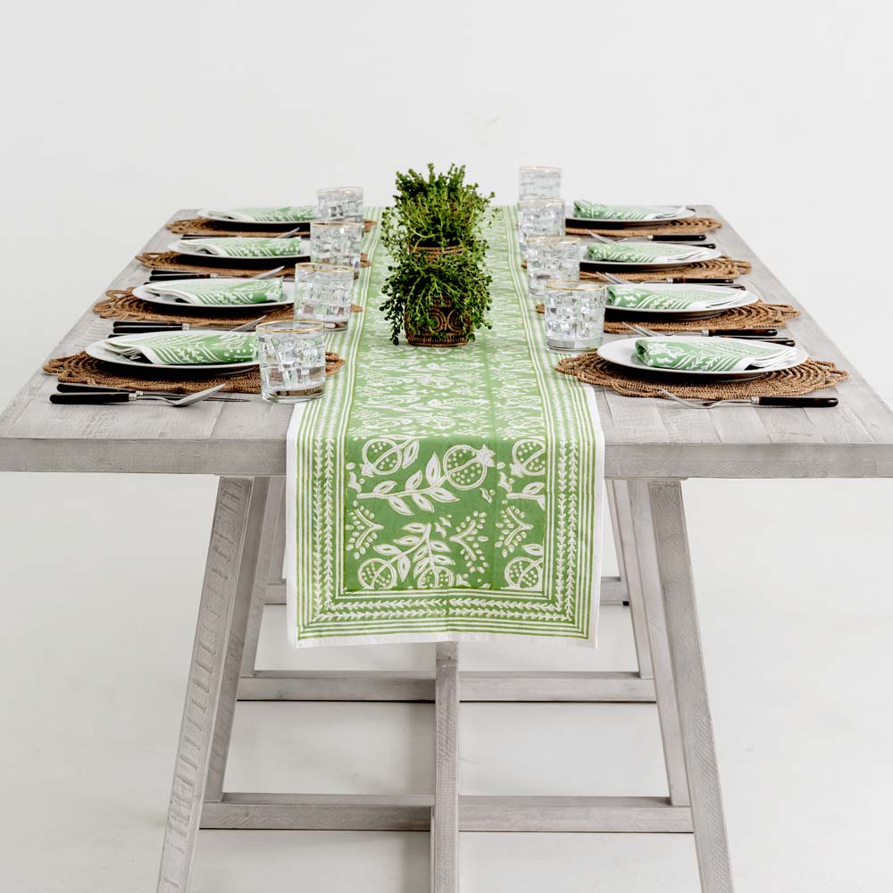 Pomegranate Apple Green Table Runner – Pomegranate Inc